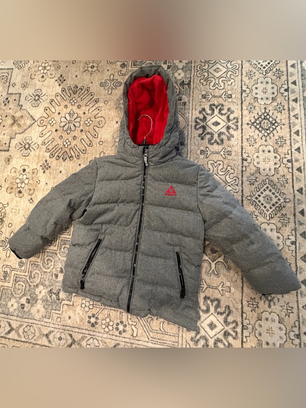 Gerry Weber Red Fleece Jacket with Black Logo Patch
